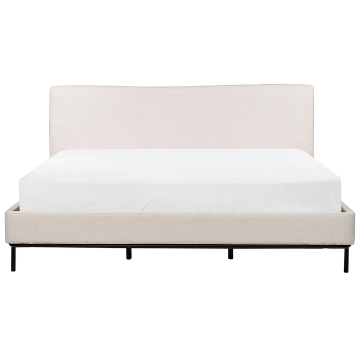 Beliani-CORIO-Tweepersoonsbed-Lichtbeige-180 x 200 cm-Polyester