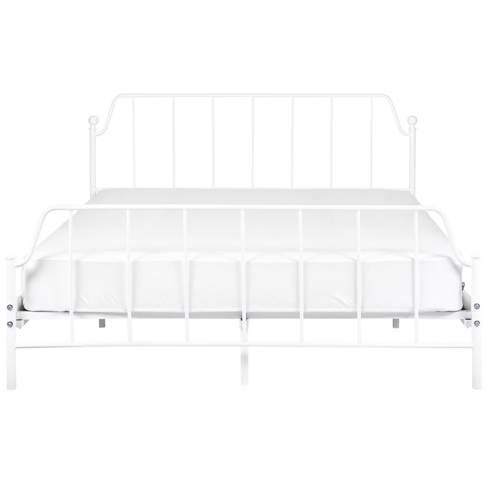 Beliani - MAURESSAC - Tweepersoonsbed - Wit - 160 x 200 cm - Metaal