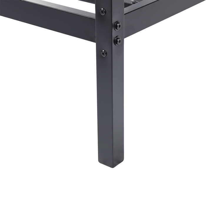 Beliani - LESTARDS - Hemelbed - Zwart - 160 x 200 cm - Staal