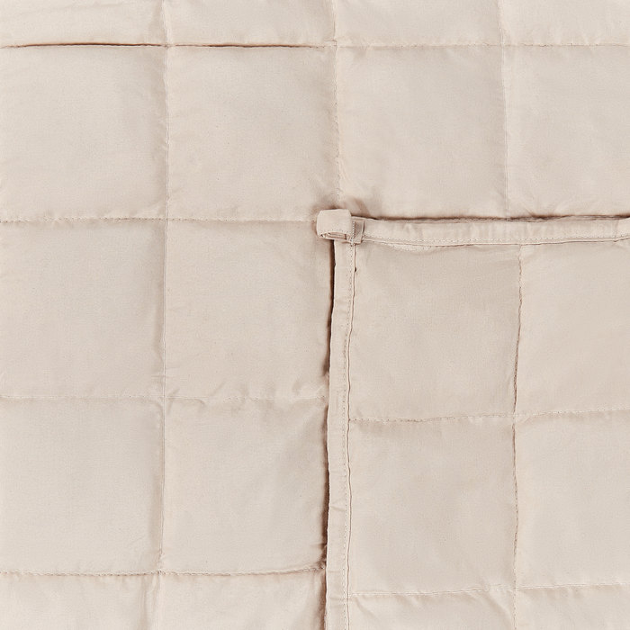 Beliani-NEREID-Verzwaringsdeken-Beige-150 x 200 cm -Polyester