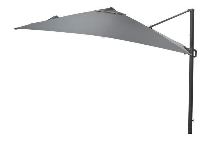 GI Hawaii zweefparasol 300 x 300 cm. - Donker grijs - met voet en hoes