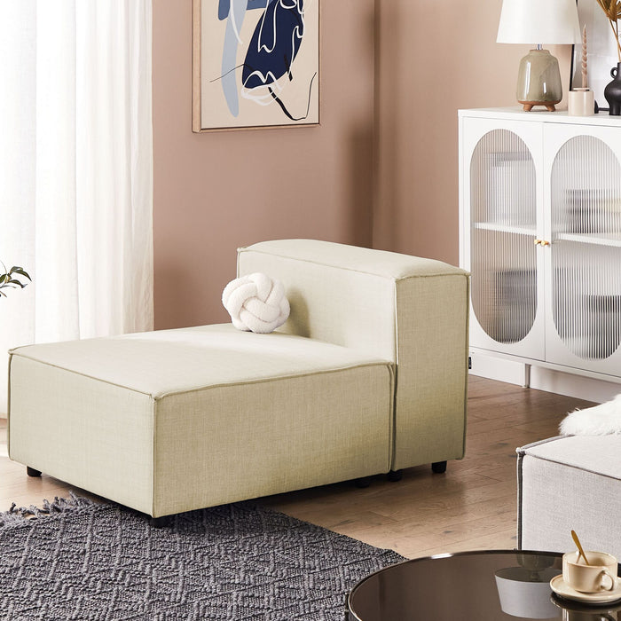 Beliani - APRICA - 1-zitsbank - Beige - Linnen