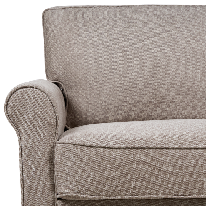 Beliani - RONNEBY - Driezitsbank - Lichtbruin - Polyester