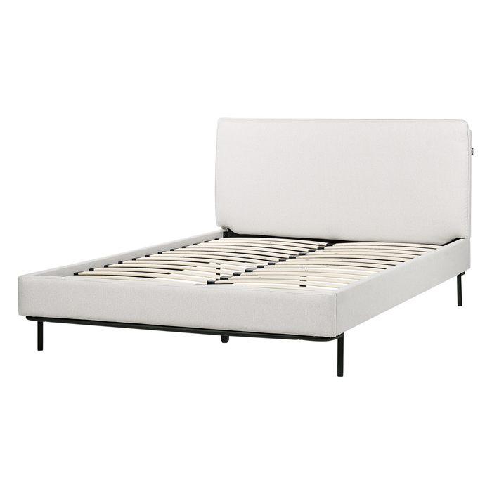 Beliani-CORIO-Tweepersoonsbed-Lichtgrijs-140 x 200 cm-Polyester