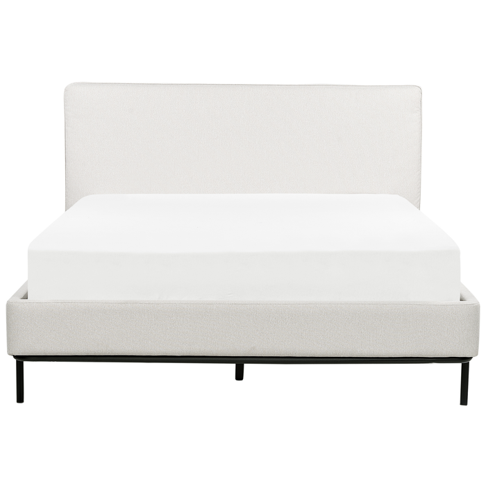 Beliani-CORIO-Tweepersoonsbed-Lichtgrijs-140 x 200 cm-Polyester