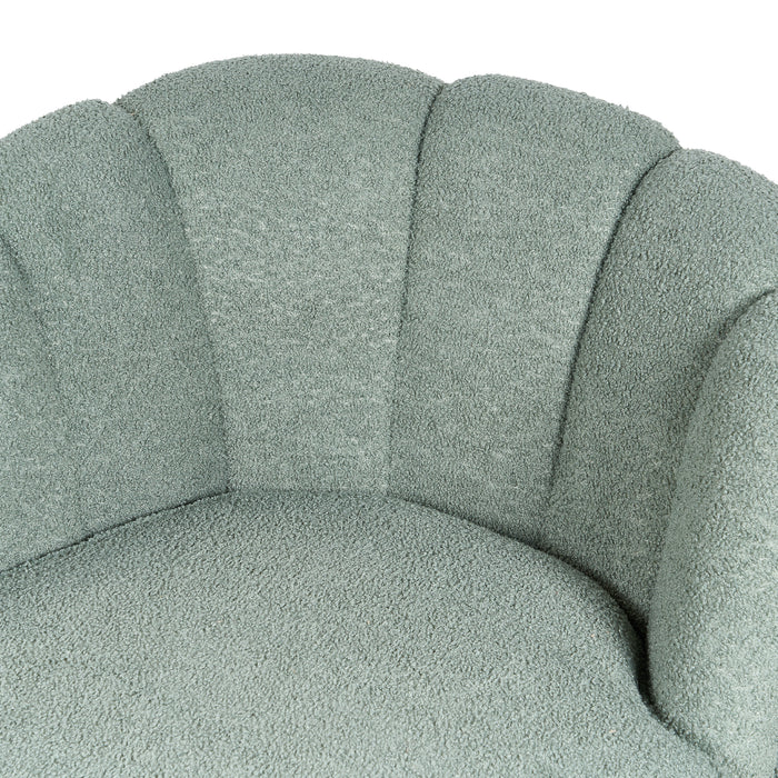 Beliani - ALLIER - Chaise longue - Groen - Linkerzijde - Bouclé