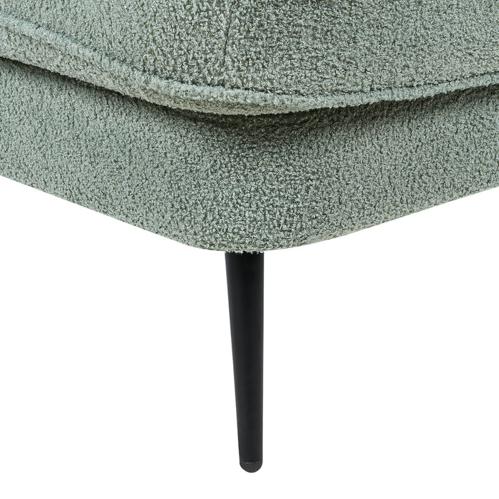 Beliani - ALLIER - Chaise longue - Groen - Linkerzijde - Bouclé