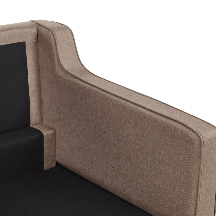 Beliani - LOKKA - Tweezitsbank - Lichtbruin - Polyester