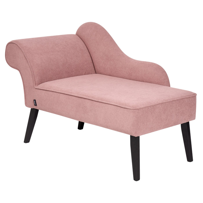 Beliani - BIARRITZ - Chaise longue - Roze - Linkerzijde - Polyester