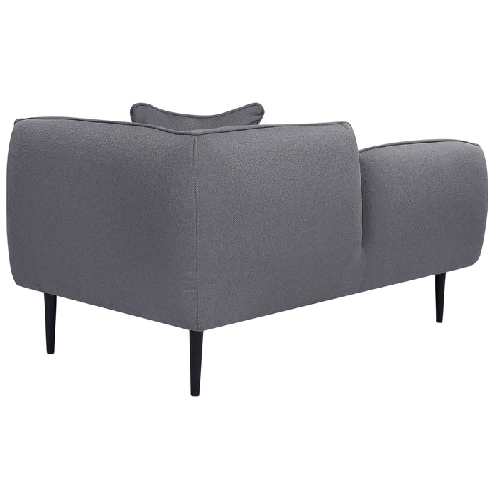 Beliani - CHEVANNES - Chaise longue - Donkergrijs - Bouclé