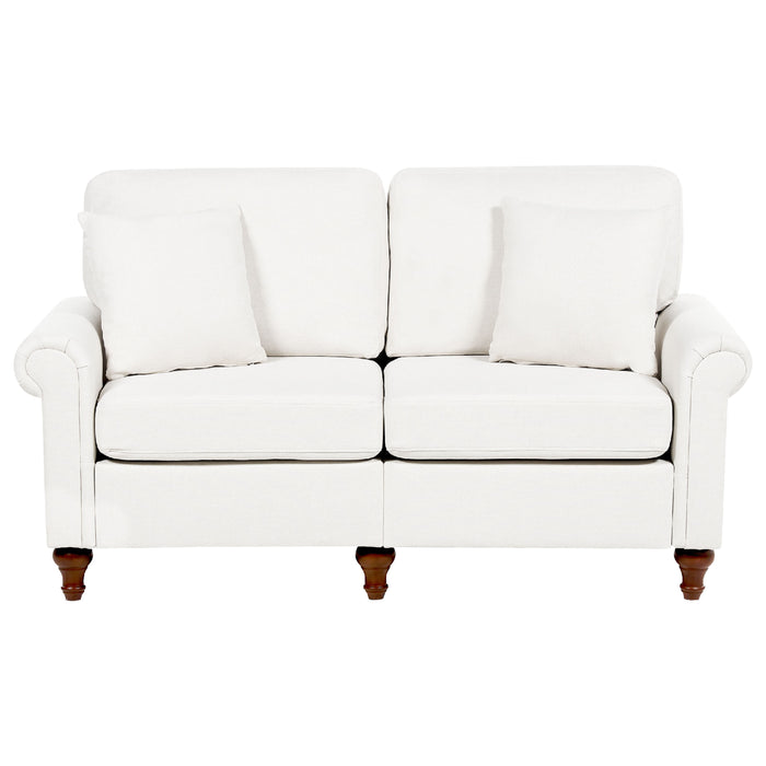 Beliani - GINNERUP - Tweezitsbank - Gebroken wit - Polyester