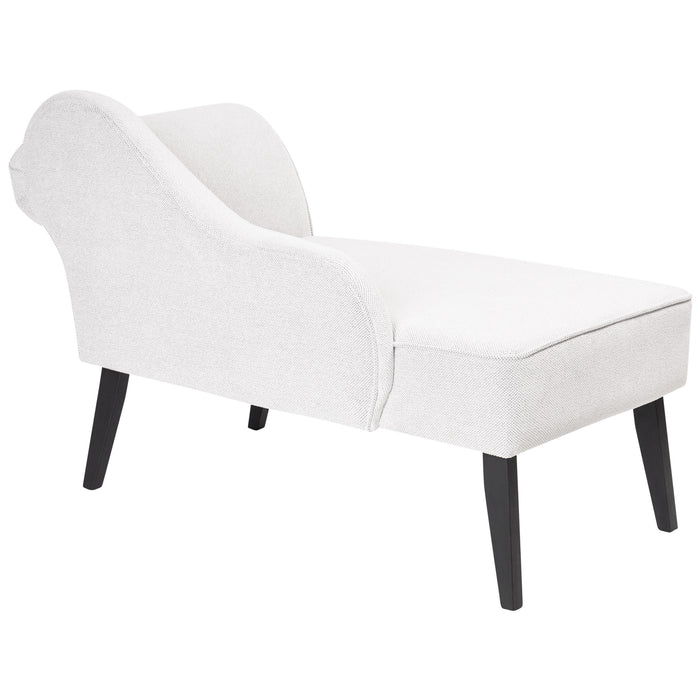 Beliani - BIARRITZ - Chaise longue - Wit - Rechtszijdig - Polyester