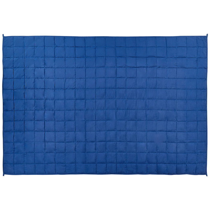 Beliani-NEREID-Verzwaringsdeken-Marineblauw-135 x 200 cm-Polyester