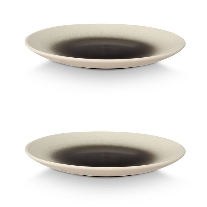 vtwonen Dinerborden - Set van 2 Borden- Zwart Gradient - 25.5 cm