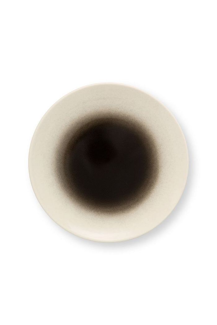 vtwonen Ontbijtborden - Set van 4 Borden- Zwart Gradient - 23 cm