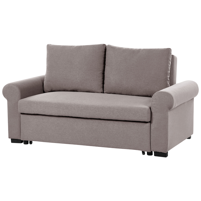 Beliani - SILDA - Slaapbank - Lichtbruin - Polyester