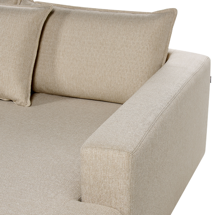 Beliani - LILVIKEN - Bank U-vormig - Beige - 5 persoons - Polyester