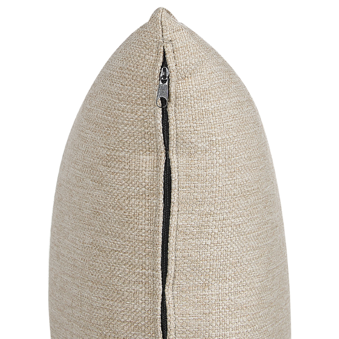 Beliani - LILVIKEN - Bank U-vormig - Beige - 5 persoons - Polyester