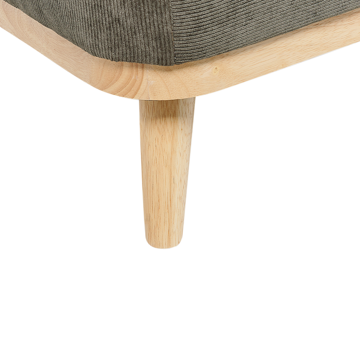 Beliani - SIMOS - Hoekbank - Donkergroen - Rechtszijdig - Corduroy