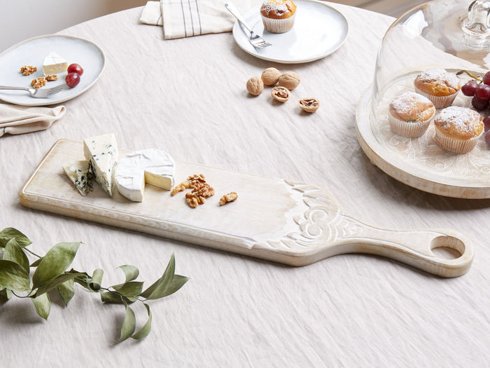 Beliani - EDFU - Serveerplank - Lichtbruin - Mangohout