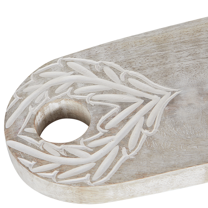 Beliani - ASUAN - Serveerplank - Lichtbruin - Mangohout