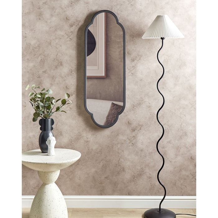 Beliani - TROUY - Wandspiegel - Zwart- 32 x 102 cm - Metaal