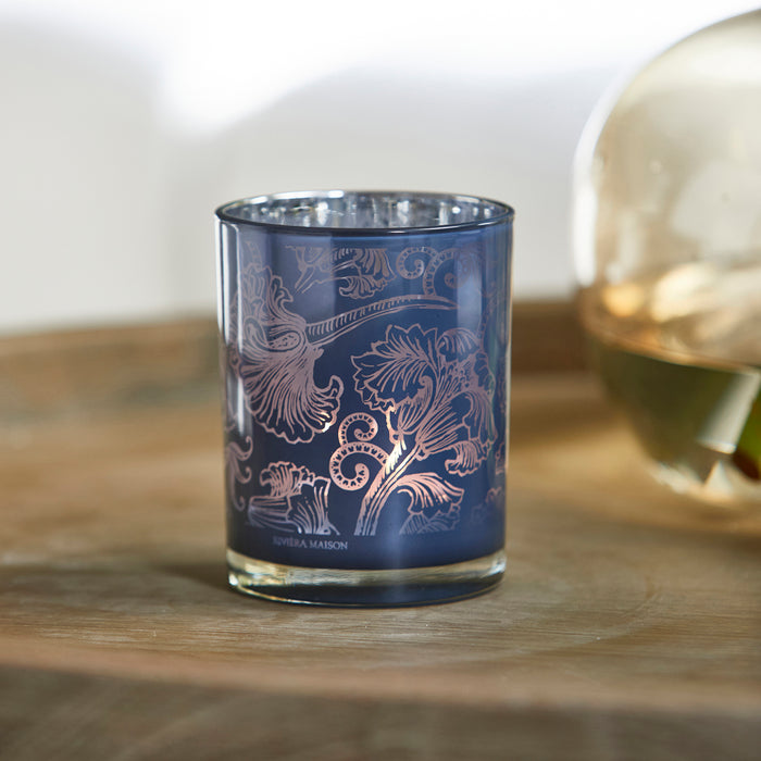 Riviera Maison theelichthouder Blauw - Amalfi - Glas (ØxH) 10x12.5