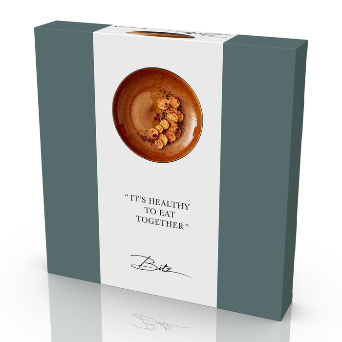 Bitz Gastro Serveerschaal Ø 40 cm - Zwart/Amber