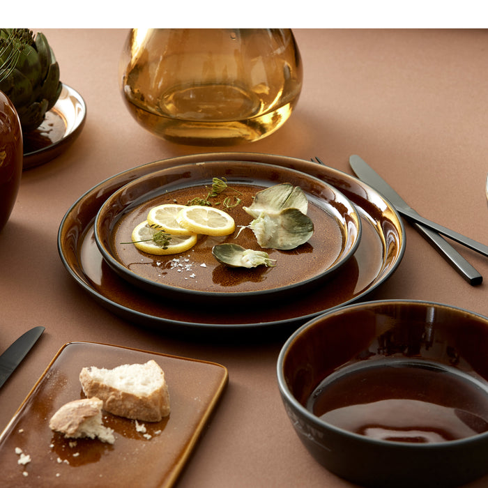 Bitz Ontbijtbord | Dessertbord Gastro Zwart|amber ø 21 cm