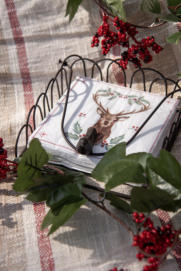 Clayre & Eef Servettenhouder 20x20x9 cm Bruin IJzer Zeehond