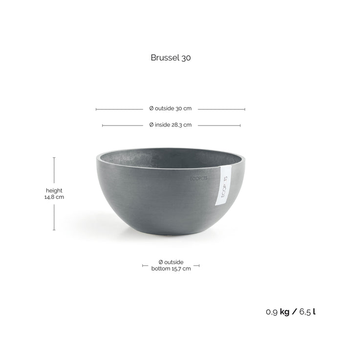 Ecopots Brussels 30 Blue Grey