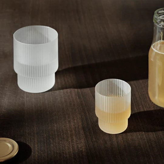 Ferm Living Ripple Drinkglazen Set van 4 - Frosted