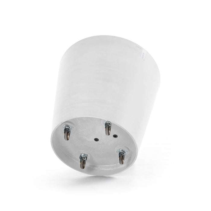 Ecopots Amsterdam Wheels 60 Pure White