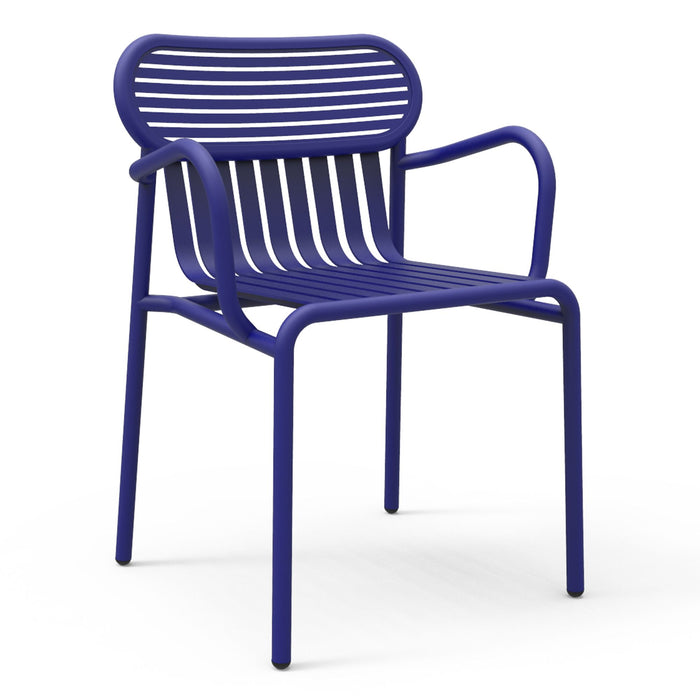 Week-end tuinstoel met armleuningen blauw