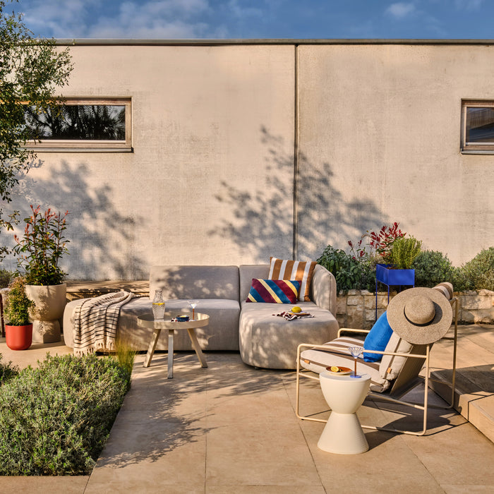 Ferm Living Desert Lounger - Cashmere - Chocolate / Off-White