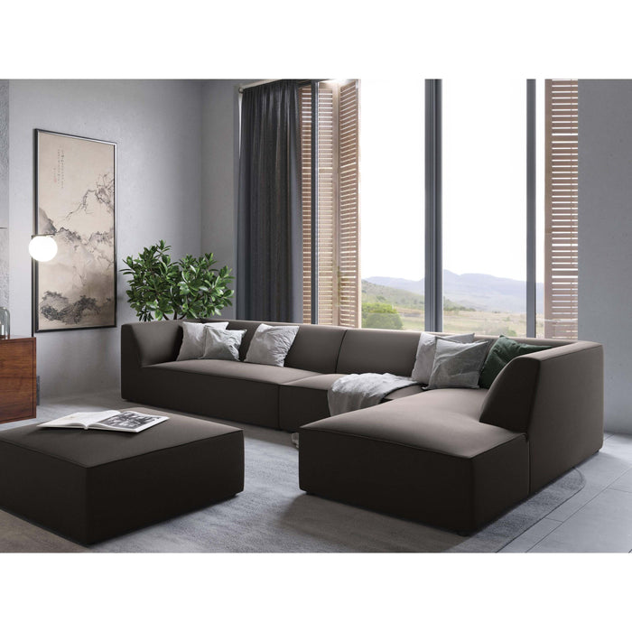 Windsor & Co Sao Hocker - Velvet - Donkergrijs