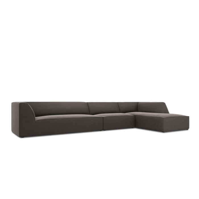 Windsor & Co Sao Hoekbank met Chaise Longue Rechts - 5-zits - Velvet - Donkergrijs