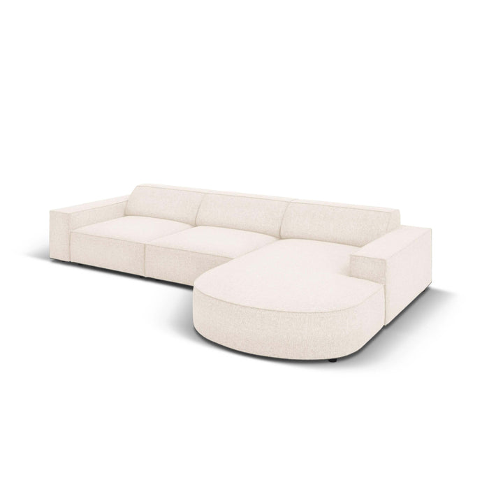 Micadoni Jodie Hoekbank Rechts Afgerond 4-zits - Chenille - Crème
