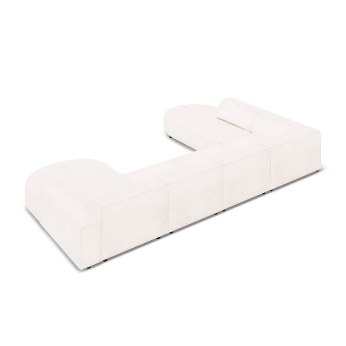 Micadoni Jodie U-bank Links Afgerond - Bouclé - Wit