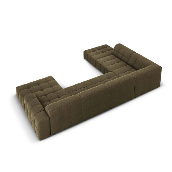 Cosmopolitan Design Chicago U-bank - Hoek Links - Velvet - Olijfgroen