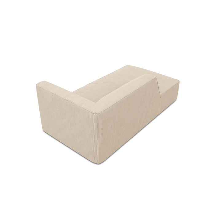 Windsor & Co Sao Chaise Longue Links - Ribstof - Lichtbeige