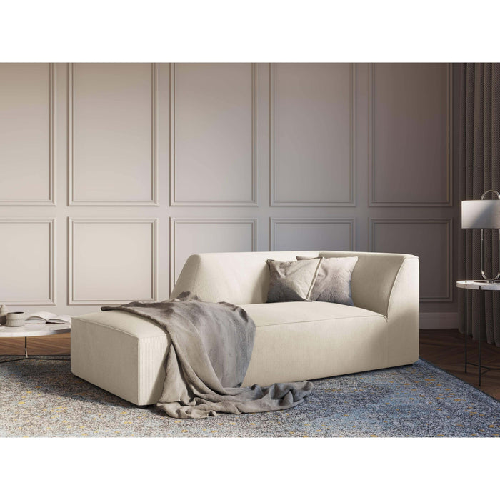 Windsor & Co Sao Chaise Longue Links - Ribstof - Lichtbeige