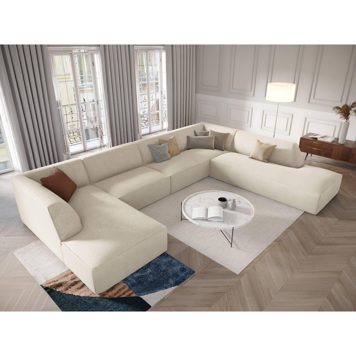 Windsor & Co Sao U-bank - Hoek Rechts - Ribstof - Lichtbeige