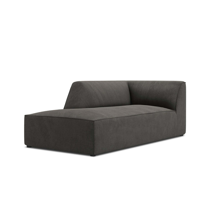Windsor & Co Sao Chaise Longue Links - Ribstof - Donkergrijs