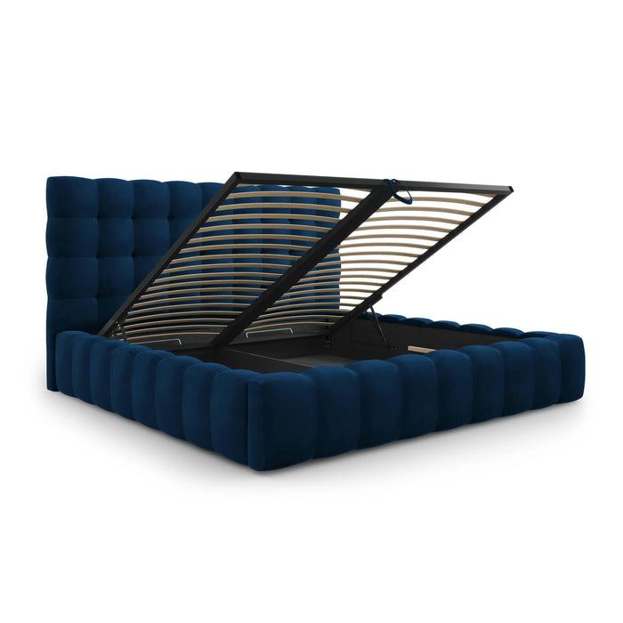 Cosmopolitan Design Bali Bedframe met Opbergruimte - 200 x 200 cm - Koningsblauw