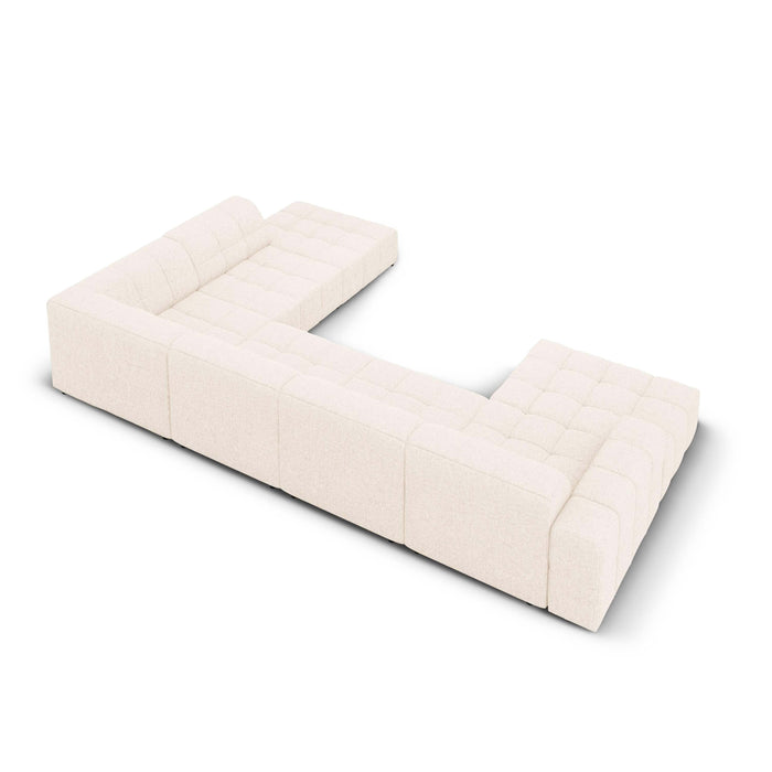 Cosmopolitan Design Chicago U-bank - Hoek Rechts - Chenille - Crème