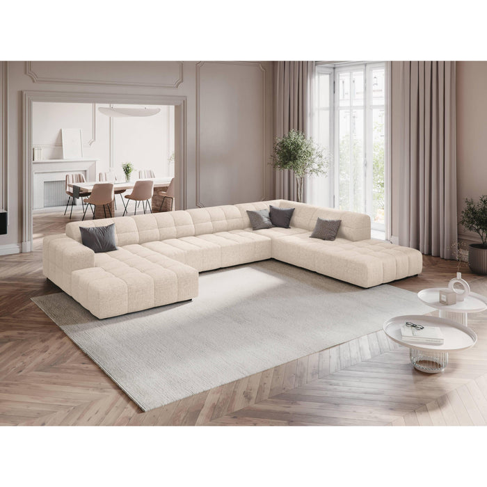 Cosmopolitan Design Chicago U-bank - Hoek Rechts - Chenille - Crème