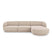 Micadoni Miley Hoekbank met Chaise Longue Rechts - Chenille - Kiezelgrijs
