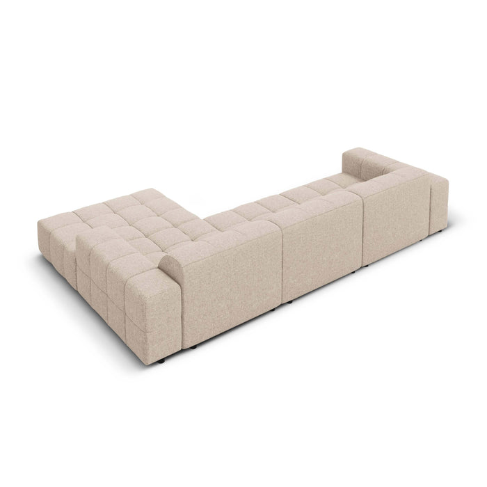 Cosmopolitan Design Chicago Hoekbank met Chaise Longue Rechts - Chenille - Lichtbeige