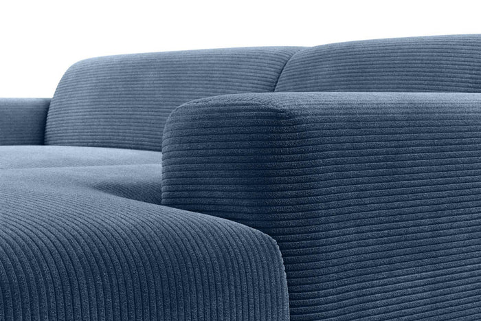 NADUVI Collection Nina Hoekbank Rechts - Ribstof - Lichtblauw